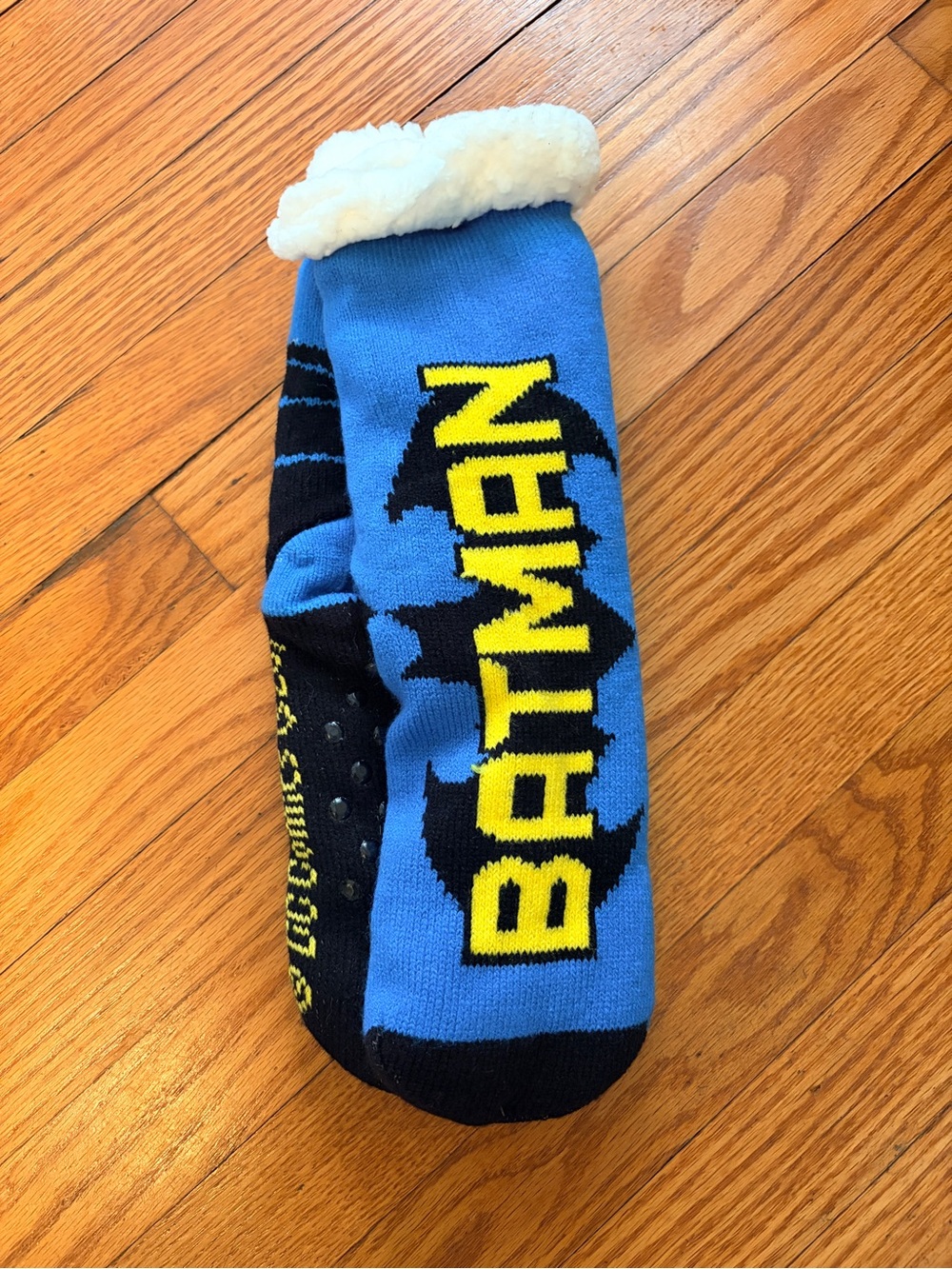 DC Blue and Yellow Batman Sherpa-Lined Men’s Socks